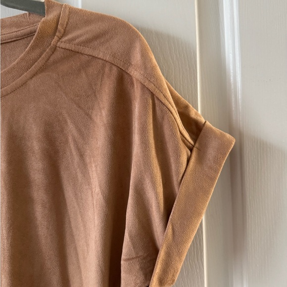 Cupid Sm Faux Suede Round Neck Slipover Cap Sleeves, Tunic Style…NWOT - Picture 4 of 7